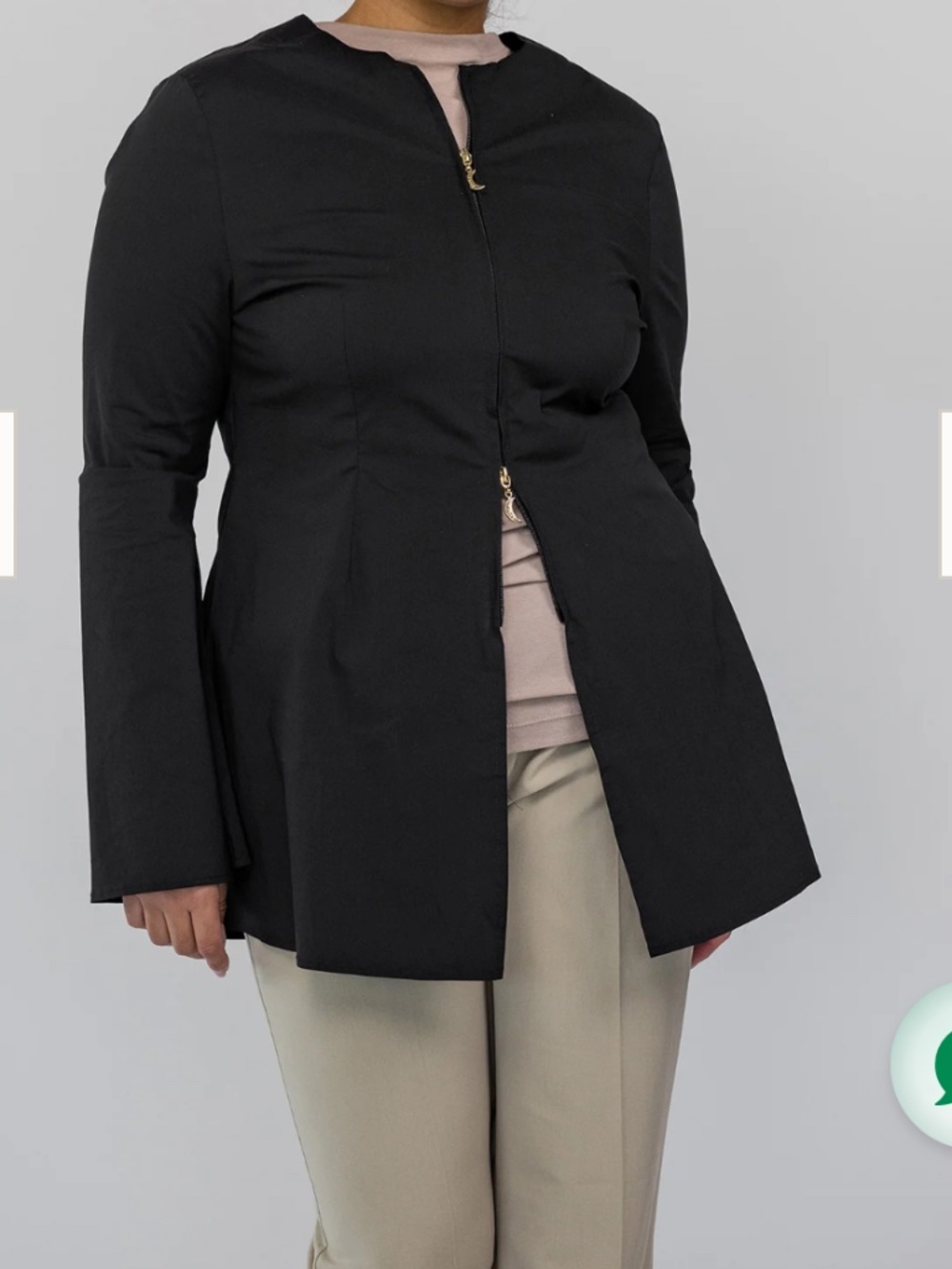 Vela scarves two way zip top XL